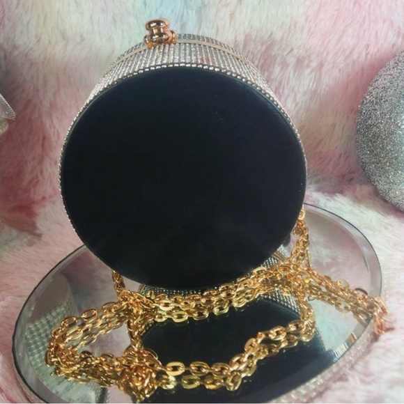 Mini Allover Rhinestone Ruched Handle 
Bucket Bag 💕💕💕 - Picture 4 of 6